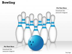 Bowling powerpoint template slide