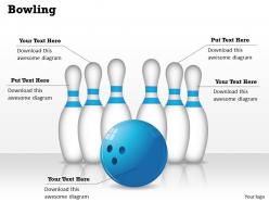 Bowling powerpoint template slide