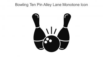 Bowling Ten Pin Alley Lane Monotone Icon In Powerpoint Pptx Png And Editable Eps Format