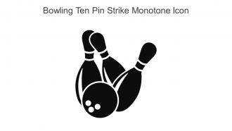 Bowling Ten Pin Strike Monotone Icon In Powerpoint Pptx Png And Editable Eps Format