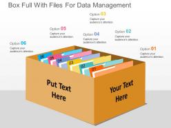 Box Full With Files For Data Management Flat Powerpoint Design