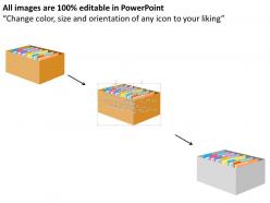 Box full with files for data management flat powerpoint design