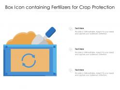 Box icon containing fertilizers for crop protection