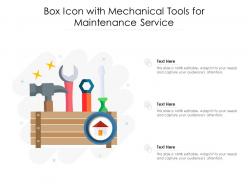 Box Icon With Mechanical Tools For Maintenance Service