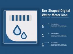 Box shaped digital water meter icon