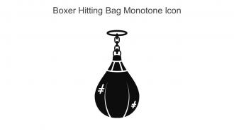 Boxer Hitting Bag Monotone Icon In Powerpoint Pptx Png And Editable Eps Format