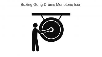 Boxing Gong Drums Monotone Icon In Powerpoint Pptx Png And Editable Eps Format