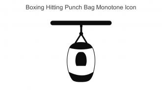 Boxing Hitting Punch Bag Monotone Icon In Powerpoint Pptx Png And Editable Eps Format
