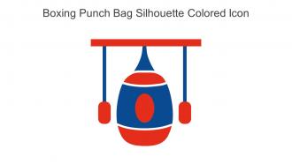 Boxing Punch Bag Silhouette Colored Icon In Powerpoint Pptx Png And Editable Eps Format