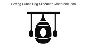 Boxing Punch Bag Silhouette Monotone Icon In Powerpoint Pptx Png And Editable Eps Format