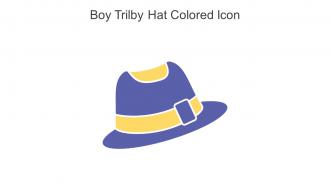 Boy Trilby Hat Colored Icon In Powerpoint Pptx Png And Editable Eps Format