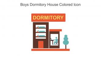 Boys Dormitory House Colored Icon In Powerpoint Pptx Png And Editable Eps Format