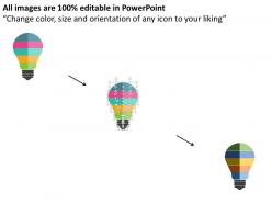 Bp five staged bulb design graphics flat powerpoint design
