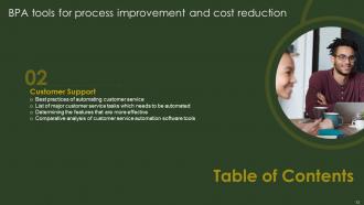 BPA Tools For Process Improvement And Cost Reduction Powerpoint Presentation Slides