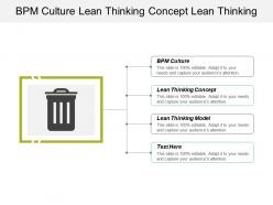 Bpm culture lean thinking concept lean thinking model cpb