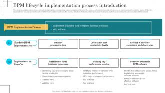 Bpm Lifecycle Implementation Process Introduction