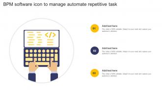 BPM Software Icon To Manage Automate Repetitive Task