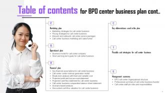 BPO Center Business Plan Powerpoint Presentation Slides Informative Editable