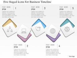 Bq five staged icons for business timeline powerpoint template