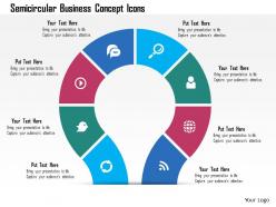 Bq semicircular business concept icons powerpoint template