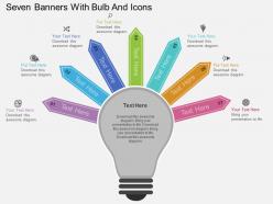Bq seven banners with bulb and icons flat powerpoint design