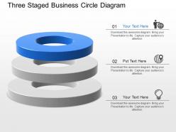 Bq three staged business circle diagram powerpoint template