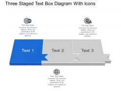 Bq three staged text box diagram with icons powerpoint template