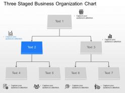 Br three staged business organization chart powerpoint template
