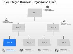 Br three staged business organization chart powerpoint template