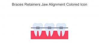 Braces Retainers Jaw Alignment Colored Icon In Powerpoint Pptx Png And Editable Eps Format