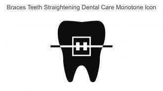 Braces Teeth Straightening Dental Care Monotone Icon In Powerpoint Pptx Png And Editable Eps Format