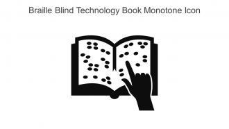 Braille Blind Technology Book Monotone Icon In Powerpoint Pptx Png And Editable Eps Format
