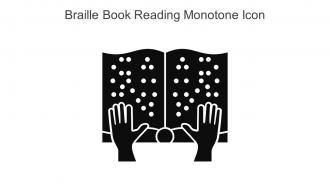 Braille Book Reading Monotone Icon In Powerpoint Pptx Png And Editable Eps Format