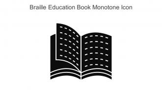 Braille Education Book Monotone Icon In Powerpoint Pptx Png And Editable Eps Format