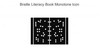 Braille Literacy Book Monotone Icon In Powerpoint Pptx Png And Editable Eps Format