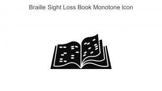 Braille Sight Loss Book Monotone Icon In Powerpoint Pptx Png And Editable Eps Format