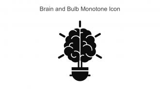 Brain And Bulb Monotone Icon In Powerpoint Pptx Png And Editable Eps Format
