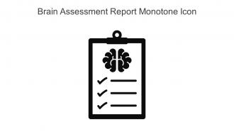 Brain Assessment Report Monotone Icon In Powerpoint Pptx Png And Editable Eps Format