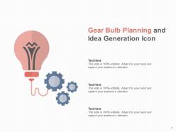 Brain Bulb Planning And Idea Generation Gear Business