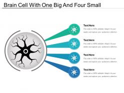 Brain cell with one big and four small