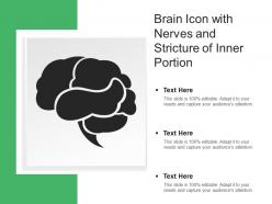 Brain icon with nerves and stricture of inner portion