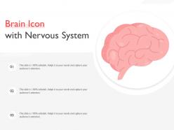 Brain icon with nervous system