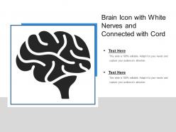 Brain icon with white nerves and connected with cord