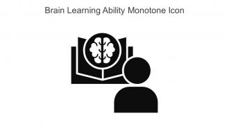 Brain Learning Ability Monotone Icon In Powerpoint Pptx Png And Editable Eps Format