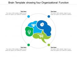 Brain template showing four organizational function