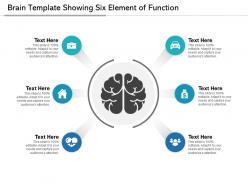 Brain template showing six element of function