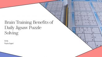 Brain Training Benefits Of Daily Jigsaw Puzzle Solving PPT Guidelines AT