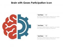 Brain with gears participation icon