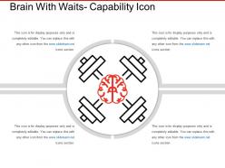 Brain with waits capability icon ppt infographics