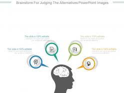 Brainstorm for judging the alternatives powerpoint images